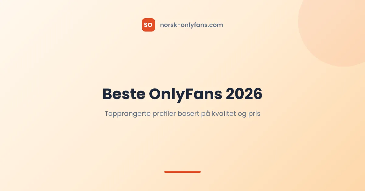 Topp 10 beste norske OnlyFans profiler